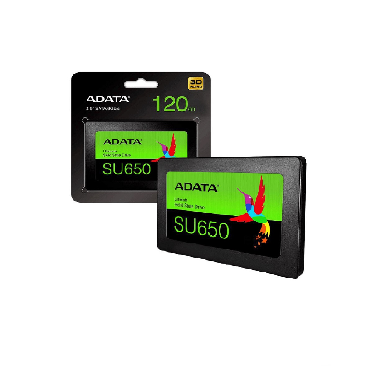 SSD 120GB Adata Ultimate SU650, SATA 6GB/s, Leitura 520MB/s, Gravação 450MB/s - ASU650SS-120GT-R