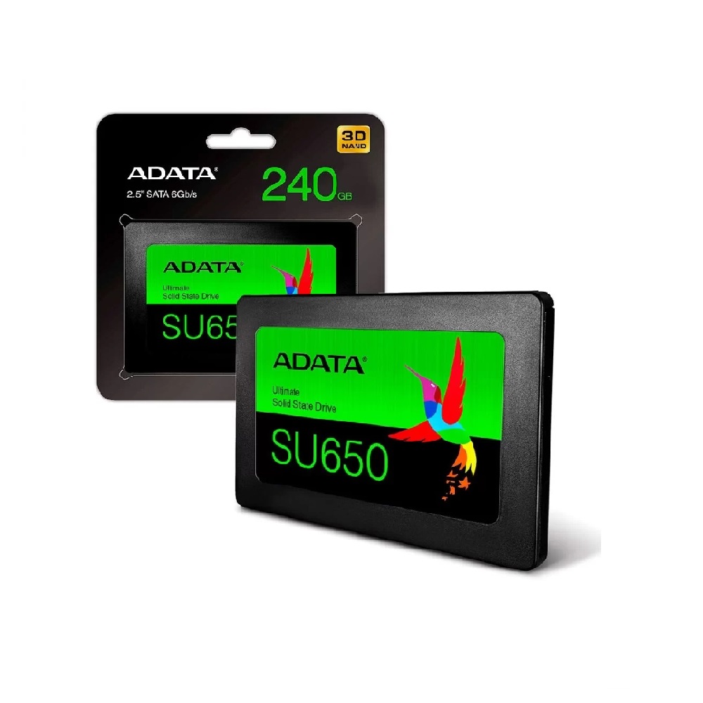 SSD 240GB Adata Ultimate SU650, SATA 6GB/s, Leitura 520MB/s, Gravação 450MB/s - ASU650SS-240GT-R
